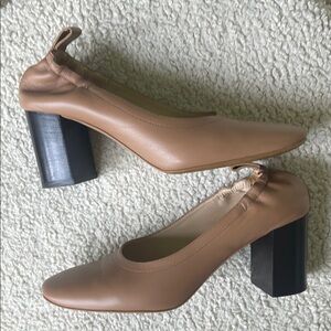 Everlane Tan Leather Day Glove Heel, Sz 6